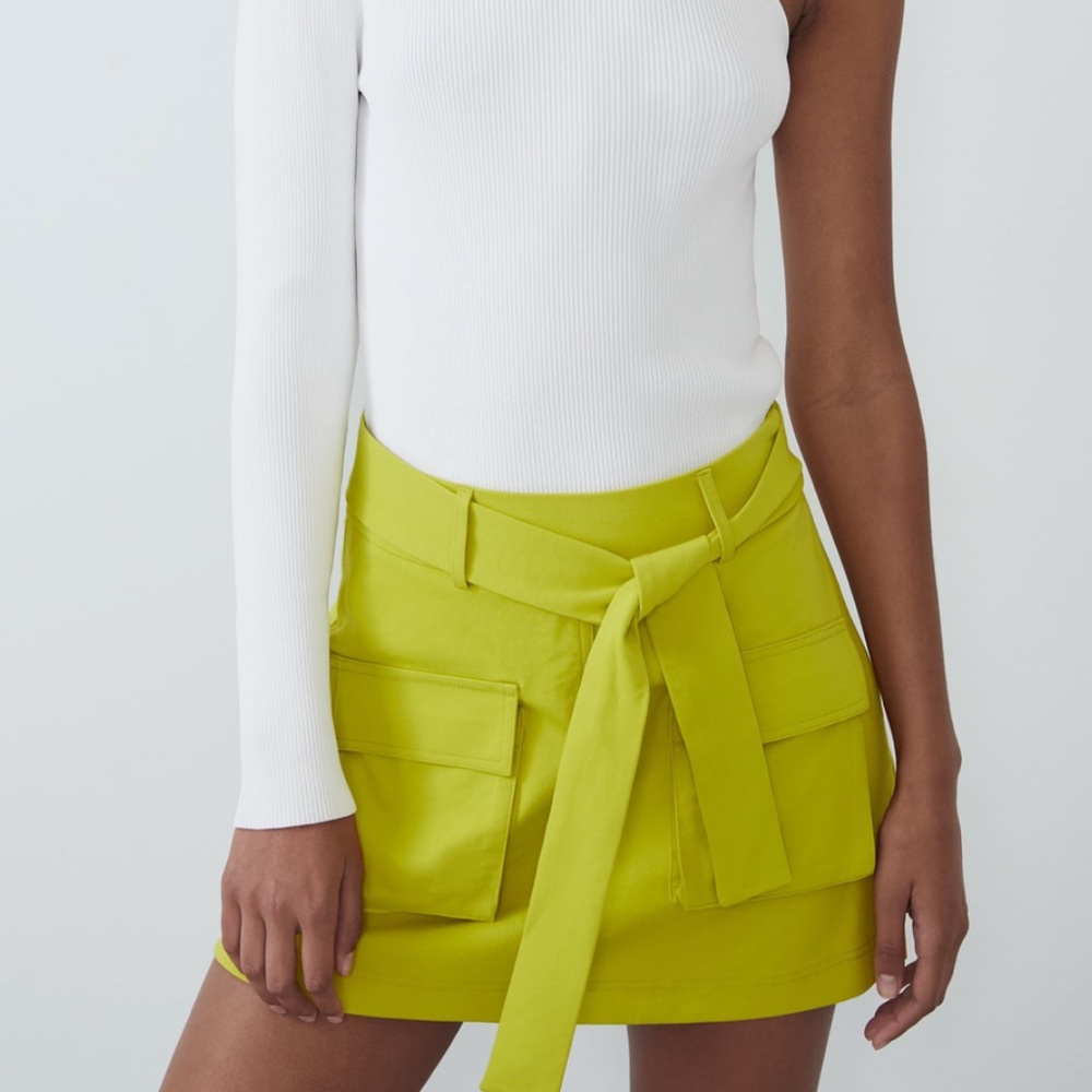 🆕 Lime Green Utility Skirt